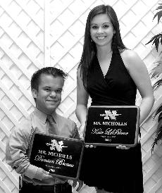 Seniors Damian Breaux and Kate LeBlanc received their awards at the SGA, SPA and SEALS inaugural banquet May 5. 