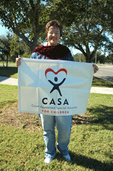 Tina Stranger, sociology junior from Houma, volunteers for the Court Appointed Special Advocates program located in Houma.