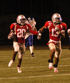 Junior defensive back Ladarius Webb returns a kickoff against Southern Arkansas Muleriders in the Colonels home opener Sept. 8. 