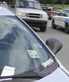 Students, as of April 16, are now being ticketed for parking along Bowie Road on the west side of campus. The speed limit has also been reduced to 25 mph.