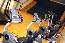 The Cardio and Racquetball Court, located behind the Bollinger Memorial Student Union, offers various workout equipment for students and faculty to use on campus. 