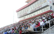 Fans fill Guidry Stadium for the Oct. 9 football game against Sam Houston.