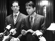 God. Bobby Jindal speaks Jan. 3 after meeting with members of the Louisiana Hospital Association and hospital CEOs