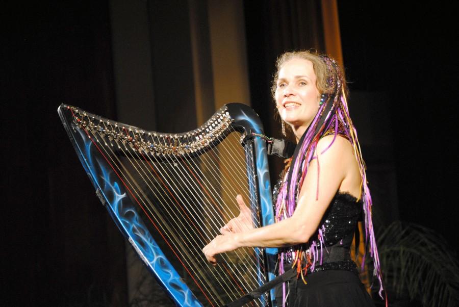 Grammy-nominated electric harpist Deborah Henson-Conant performs Monday in Talbot Theater as part of the Jubilee festivities.
