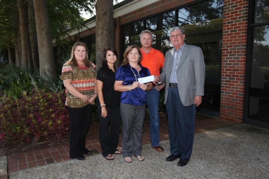 The Terrebonne Alcohol and Drug Abuse Council established the Lindsey Robert Fontenot Memorial Scholarship at Nicholls State University. The check of $1,000 will be awarded to one student with a payment of $500 per semester.