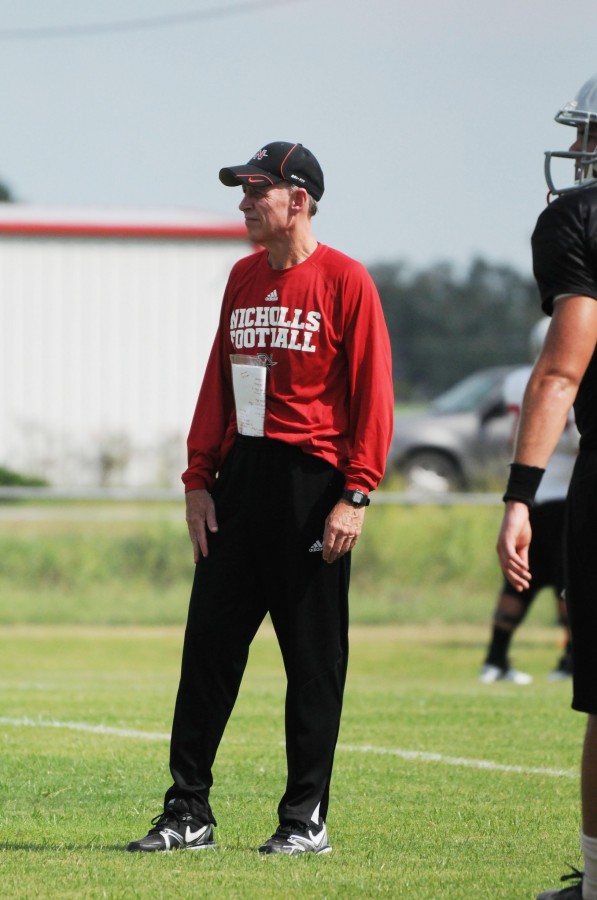 Head coach Charlie Stubbs stands watch during practice on Friday