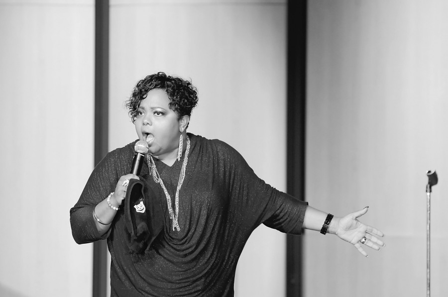 Comedian, Coaco Brown, made the crowd laugh until they cried with her outrageous comedy at SGAs comedy night in Peltier Auditorium on Monday night. 