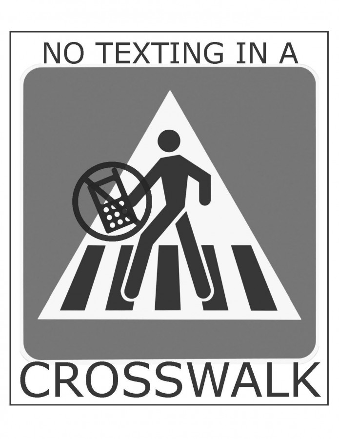 Texting while walking a dangerous habit