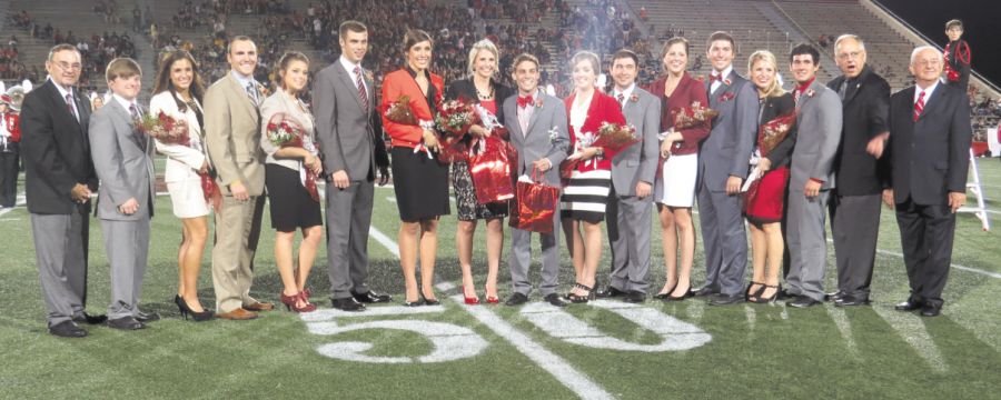 The 2013 Homecoming Court after the crowning of King and Queen. 
