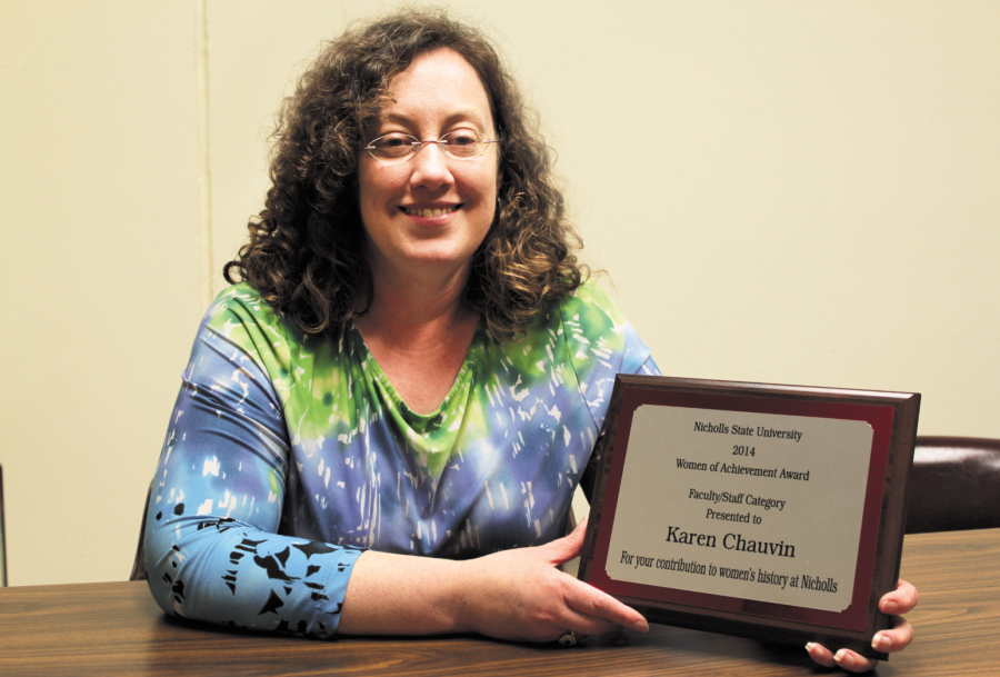Karen Chauvin, winner of the 2014 Women of Achievement Award for her outstanding work with dyslexic students.