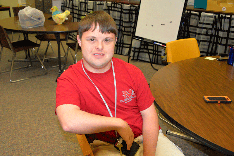 Sean Adams, Bridge to Independence student from Larose, smiles for the camera