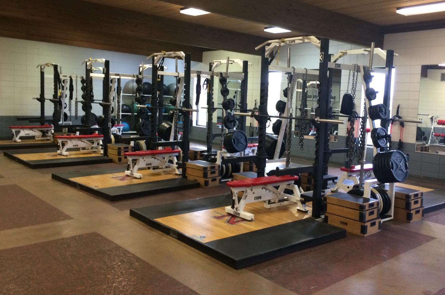 A glimpse into the Colonel Power weight room on Aug. 31, 2017. 