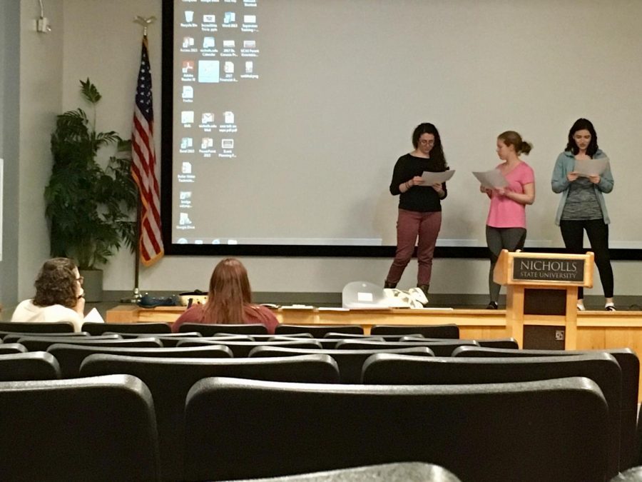 Nicholls The Vagina Monologues director holds annual interest meeting and tryouts
