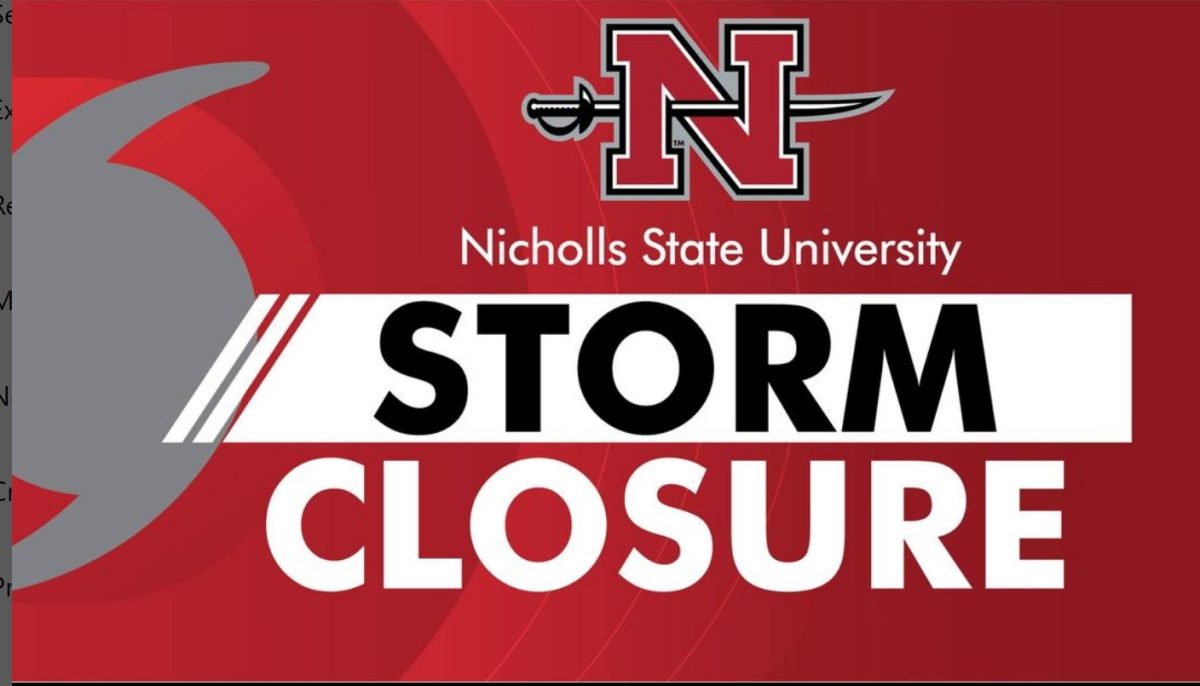 Nicholls State University storm closure announcement