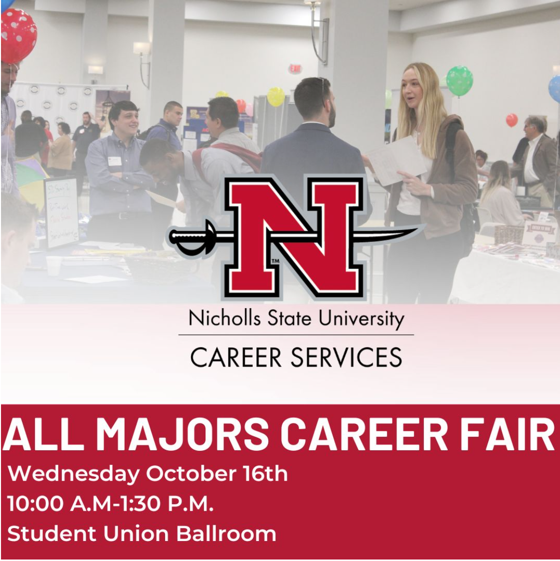 Flyer for Career Services' All Majors Career Fair.