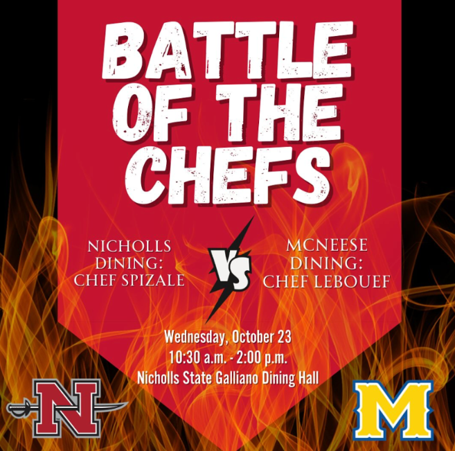 Nicholls Dining Flyer for Battle of The Chefs