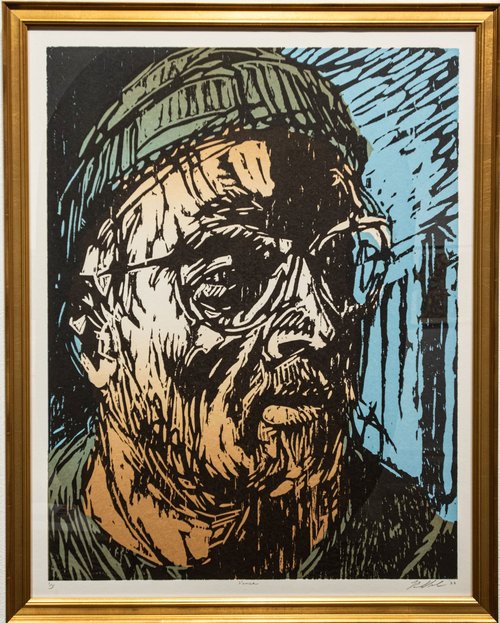 Ross Jahnke's silkscreen print "Scalpel" on exhibition in 64ARTS 