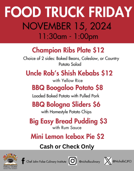 Food Truck Friday menu Nov. 15