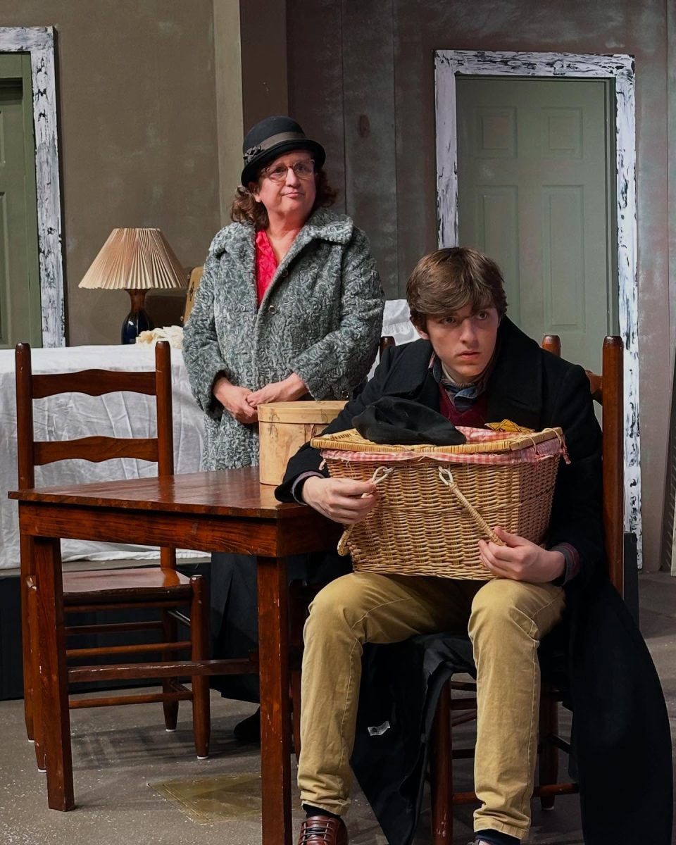 Cooper Duplantis and Tessie Guidroz performing a scene as Peter van Daan and Petronelle van Daan in the "Diary of Anne Frank" on stage at La Petit Theater in Houma 