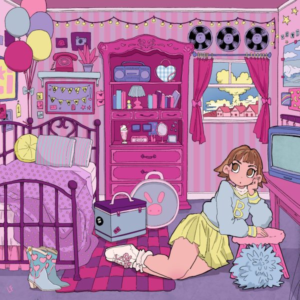Cover art for Beach Bunny's album Tunnel Vision