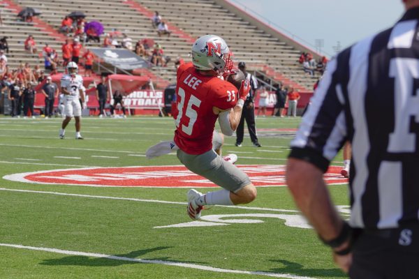 Ethan Lee intercepts during Colonels vs. Incarnate Word.