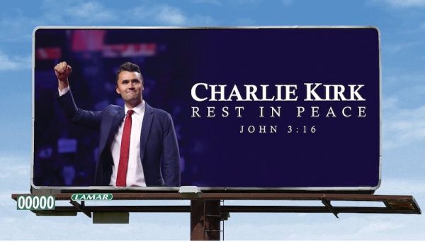 Charlie Kirk Billboard.