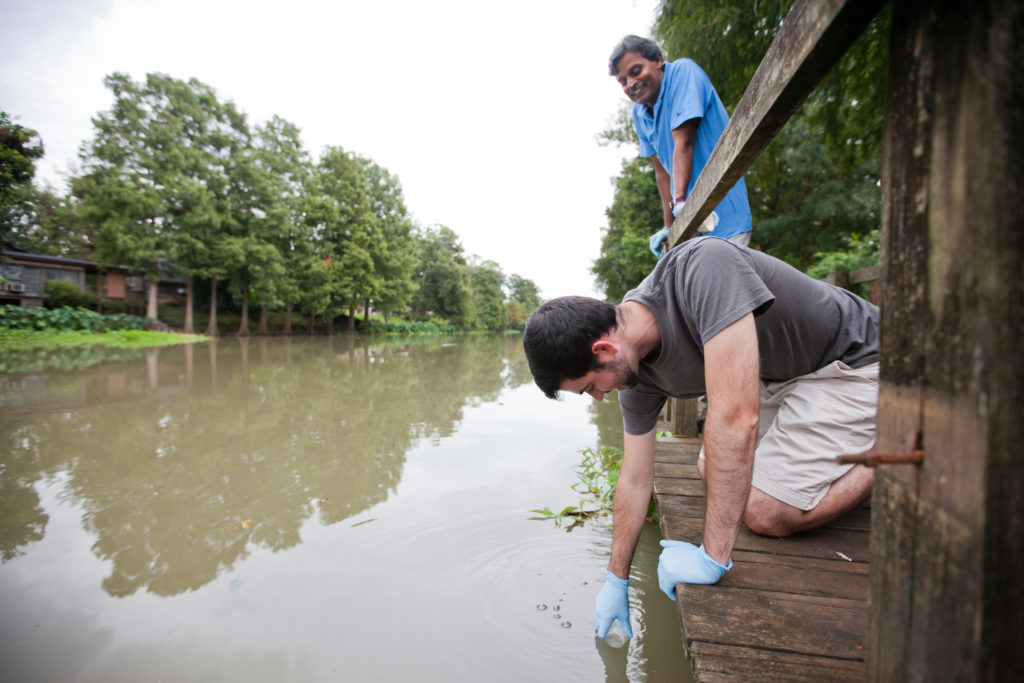 Raj Boopathy portrait beside the bayou.