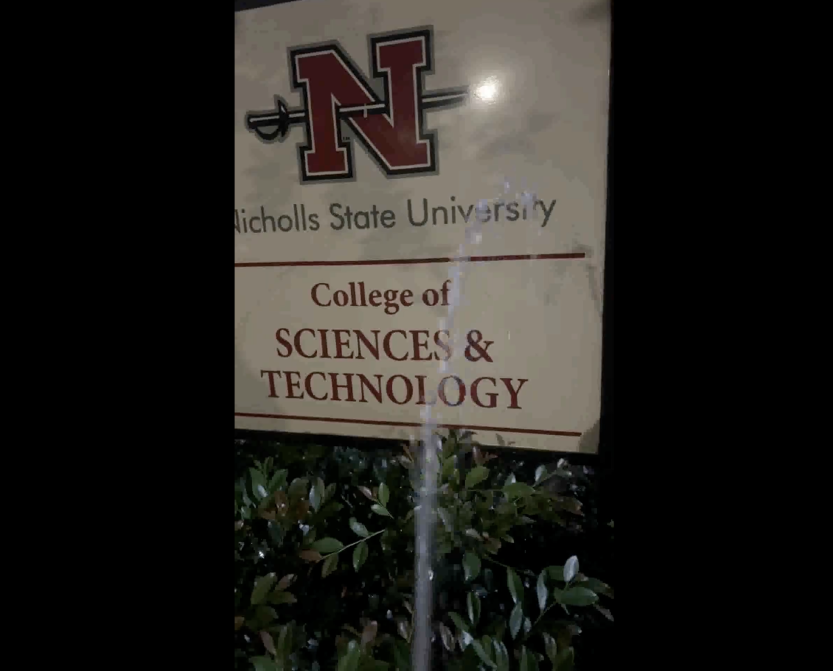 Post made by "Nicholls Pisser" TikTok account.