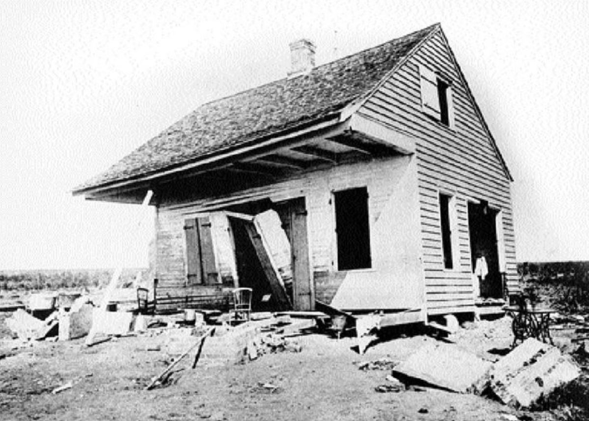 Cheniere Caminada hurricane aftermath.