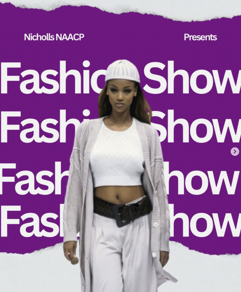 Nicholls NAACP Fashion show poster.