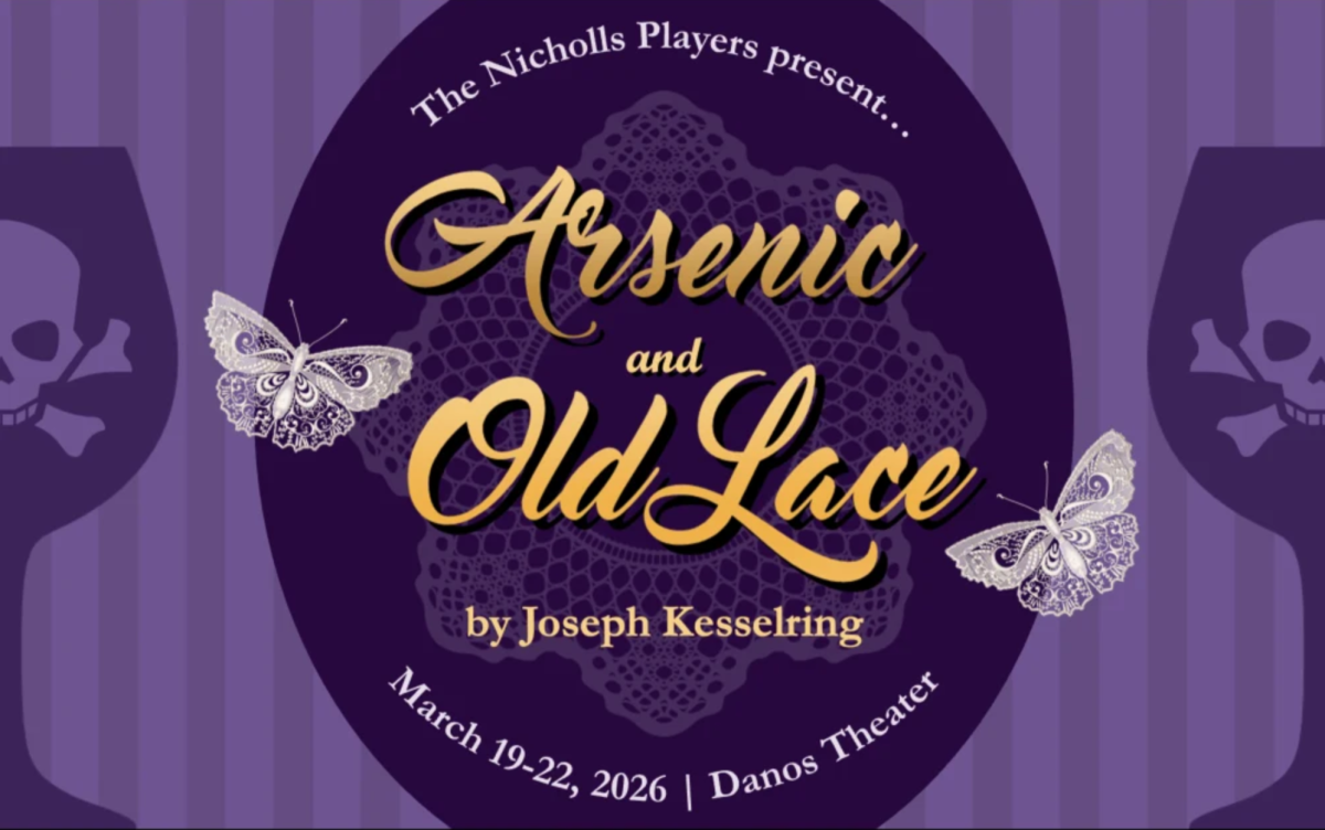 Nicholls Players present Broadway’s beloved dark comedy, “Arsenic and Old Lace,” at the Mary and Al Danos Theater from March 19–22.