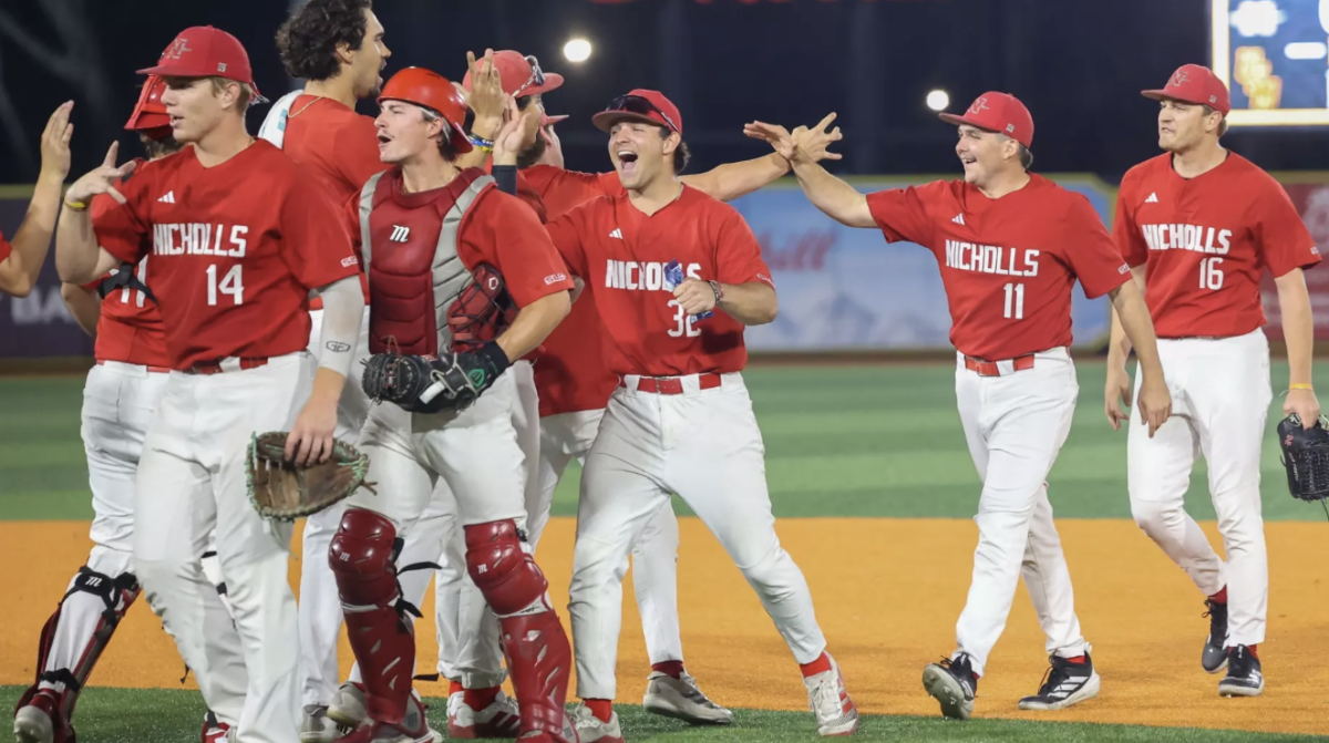 Southland Conference nullifies Nicholls baseball game win against Texas A&M Corpus Christi due to an umpire error. Photo: Nicholls baseball team. 