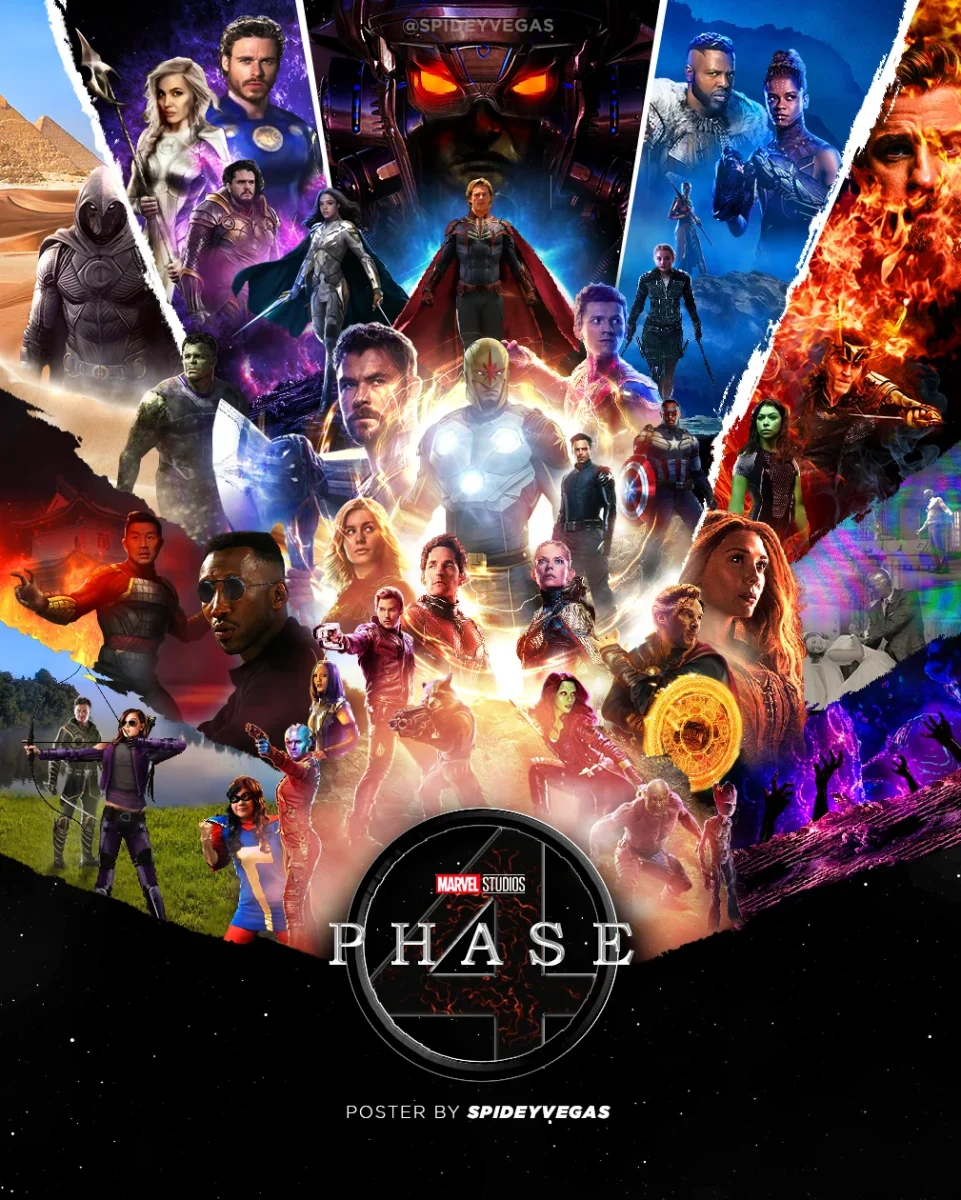Do Marvel movies suck now? The evolution of Marvel. Pictured: Marvel phase four poster. (Photo via: spideyvegas/Reddit). 