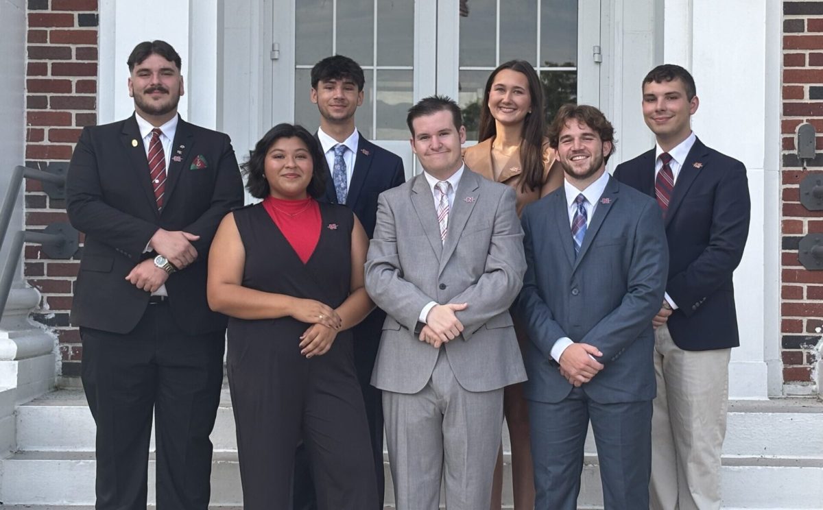 Nicholls State University Student Government Association Executive Board. Cruz Cassard stands bottom center.