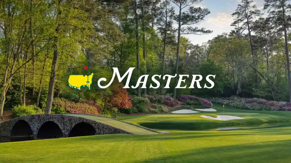 "The Masters" logo and gulf course. (Photo via: SiriusXM). 