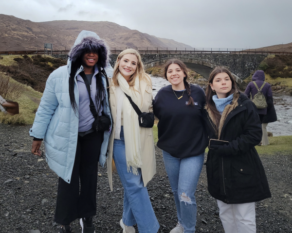Students of the Nancy Matherne Global Institute in the United Kingdom. From left to right: Sydney Hubbard, Kate Clement, Emily Gramajo, Cahil Picou.